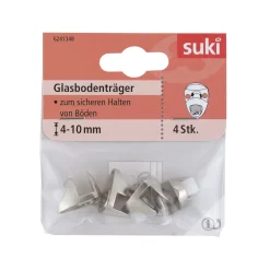 Bodenträger Stahl Durchmesser 0,5 x 0,5 cm vernickelt 4 Stück ^ Suki Discount