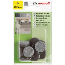 Filzgleiter mit Stift Durchmesser ,4 cm braun 8 Stück ^ Suki Clearance