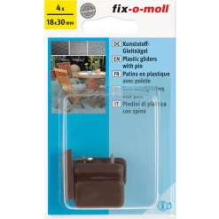 Gleitnägel 30 x 18 mm braun 4 Stück ^ Suki Hot
