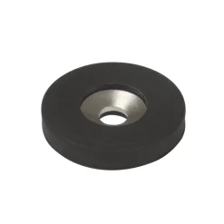 Magnet Neodym mit Senkbohrung Ø 22 x 4 mm, gummiert, schwarz ^ Suki New