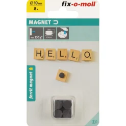 Magnetscheibe Ferrit, selbstklebend, Ø 10 x 3 mm, schwarz ^ Suki Sale
