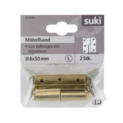 Möbelband 50 mm links gekröpft vermessingt 2 Stück ^ Suki Sale