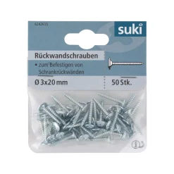 Rückwandschraube Senkkopf Kreutzschlitz 3 x mm 50 Stück ^ Suki Best