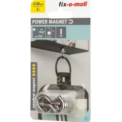 Topfmagnet Neodym mit Schraubhaken M5 Ø 20 x 41 mm, silber ^ Suki Sale