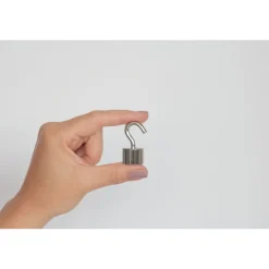 Topfmagnet Neodym mit Schraubhaken M5 Ø 20 x 41 mm, silber ^ Suki Sale
