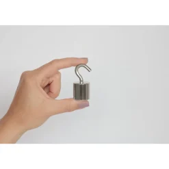 Topfmagnet Neodym mit Schraubhaken M6 Ø 24,5 x 52 mm, silber ^ Suki Clearance