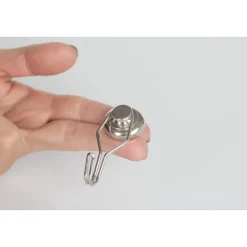 Topfmagnet Neodym Ø 25 mm, mit drehbarem Haken 50 mm, silber ^ Suki Best