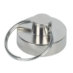 Topfmagnet Neodym Ø 20 mm, mit Schlüsselring Ø 20 mm, silber ^ Suki Hot