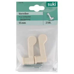 Vorreiber 5,5 cm creme 2 Stück ^ Suki Best