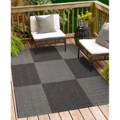 Teppich Arizona 133x190cm kariertanthrazit 972-81 ^ andiamo