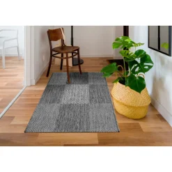 Teppich Arizona 67x140cm kariertanthrazit 972-81 ^ andiamo New