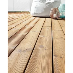 Terrassendiele Thermo Kiefer Terrass. 25x140x3900 mm geriffelt / glatt ^