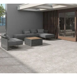 Terrassenplatte Travertine silver ca. 60 x 60 x 2 cm ^ Outlet