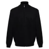 Strickjacke Herren schwarz melange L ^ Terrax Workwear Clearance