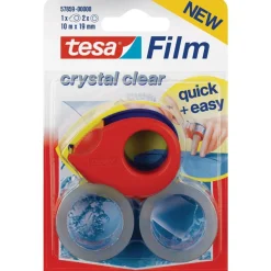 Abroller mit 2 Rollen kristall-klar ^ Tesa