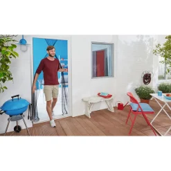 Fliegengitter Comfort für Türen anthrazit 2 x 2,20m inkl Klettband ^ Tesa Outlet