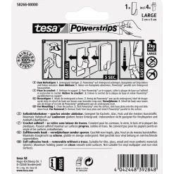 Haken Powerstrips Large Rechteckig Metall ^ Tesa Best