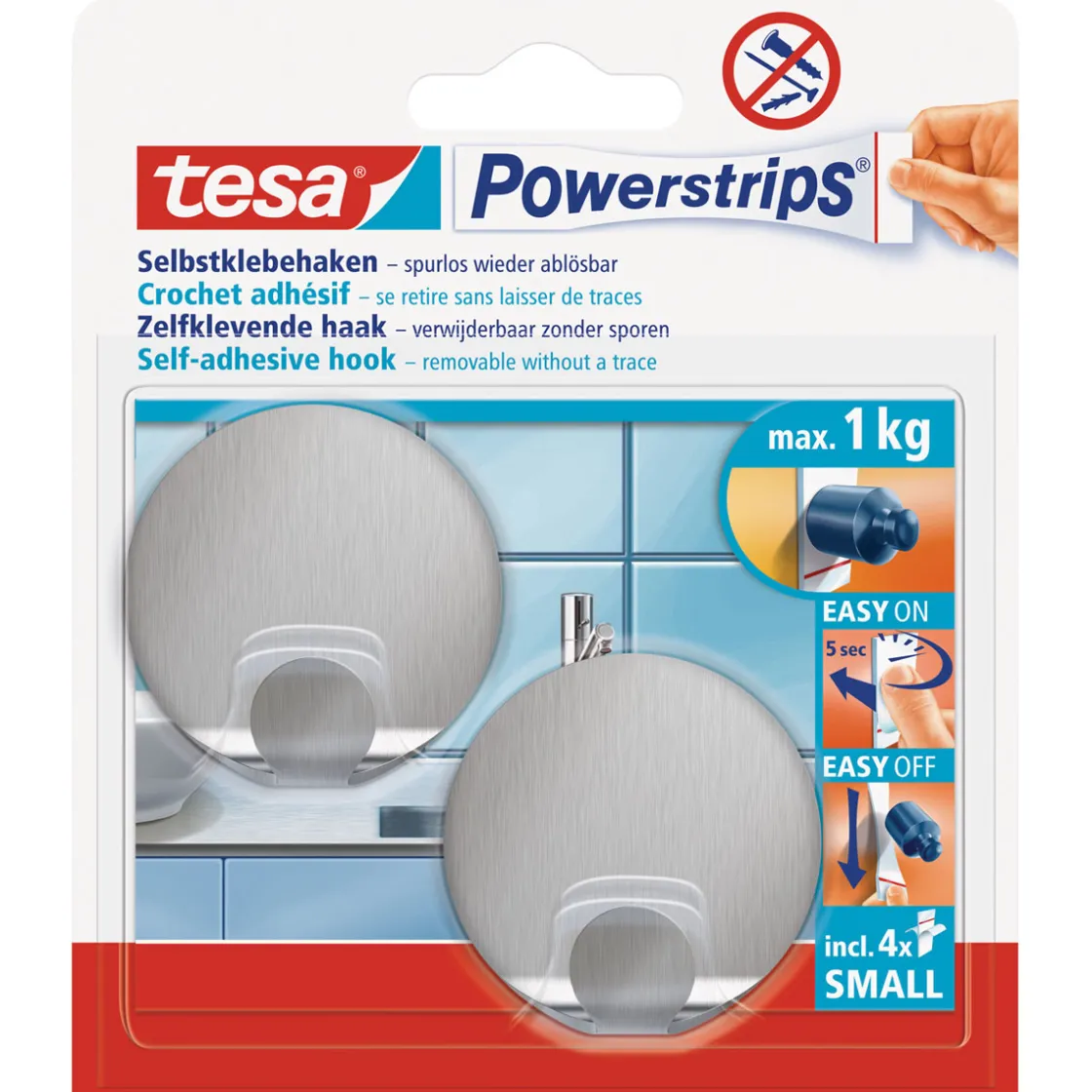 Haken Powerstrips Small Rund Metall ^ Tesa Online