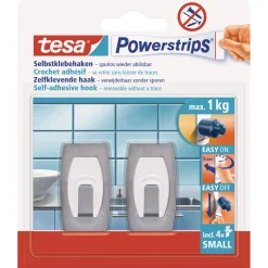 Haken Powertstripe Small Metallic 2 Haken und 4 Strips ^ Tesa New