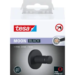 Handtuchhaken Moon mattschwarz ^ Tesa Best