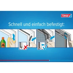 IS Pollen- & Insektengitter für Fenster, anthrazit, 1,3x1,5m ^ Tesa Best