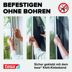 IS Pollen- & Insektengitter für bodentiefe Fenster, anthrazit, 1,2x2,4m ^ Tesa