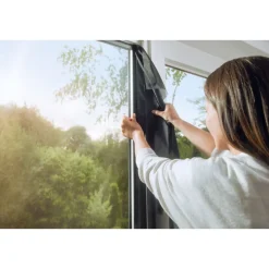 IS Pollen- & Insektengitter für bodentiefe Fenster, anthrazit, 1,2x2,4m ^ Tesa