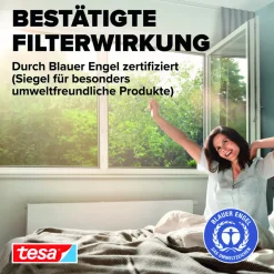 IS Pollen- & Insektengitter für bodentiefe Fenster, anthrazit, 1,2x2,4m ^ Tesa