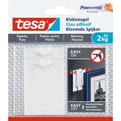 Klebenagel für Tapete und Putz 2 Stück Traglast 2 x 2 kg ^ Tesa Hot