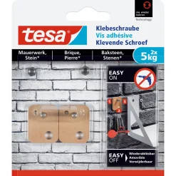 Klebeschraube für Mauerwerk viereckig 2 Stück Traglast 2 x 5 kg ^ Tesa Best