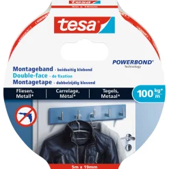Montageband für Fliesen 5 m x 19 mm Traglast 100 kg ^ Tesa New