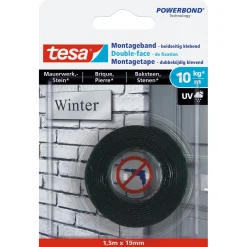Montageband für Mauerwerk 1,5 m x 19 mm Traglast 10 kg ^ Tesa Clearance