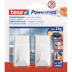 Powerstrips Haken Large rechteckig weiß ^ Tesa Hot