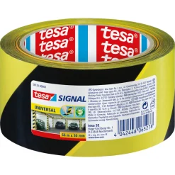 Signalband Markierungsklebeband Universal gelb-schwarz 66m x 50mm ^ Tesa Discount