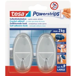 Systemhaken oval chrom ^ Tesa New