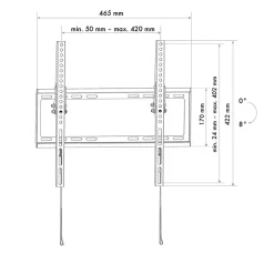 Tilt 2 TV-Wandhalter 81-190cmNeigbar, max. 35kg ^ Schwaiger Best