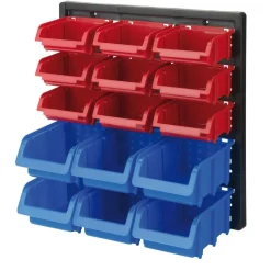 Sichtlagerkasten-Set blau-rot 16-teilig ^ Tood New