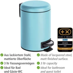 Treteimer Mod. Leman , blau 3 ltr. ^ Wenko Online