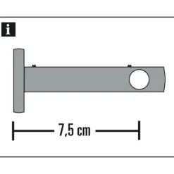 Träger 7,5 cm New York 12 mm edelszahl ^ Gardinia Best