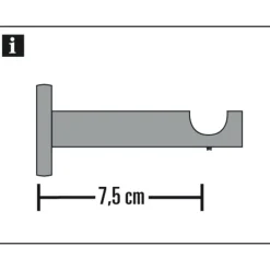 Träger 1lfg. offen Memphis 16mm edel.opt ^ Gardinia Clearance