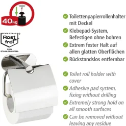 Turbo-Loc WC-papierhalter m/D OreaShine ^ Wenko Sale