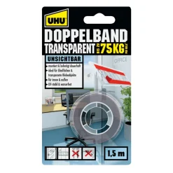 Doppelband transparent 1,5 m ^ UHU Best