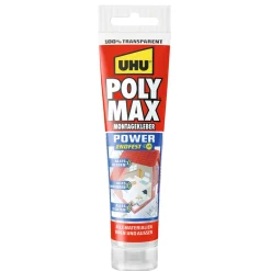 Montagekleber Poly Max Power transparent 115 g ^ UHU Hot