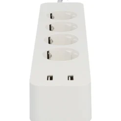 WIFI Steckdosenleiste Smart 4fach inkl 2xUSB weiß ^ Unitec