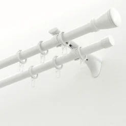 Univers-Träger 1+2lf DM 20cm weiß ^ Gardinia New