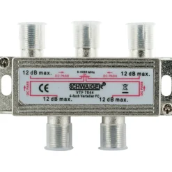 Univ. Verteiler 4-fach silber ^ Schwaiger Clearance