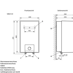 Untertischgeraet 5l eloSTORplus VEN 5/7U ^ Vaillant Clearance