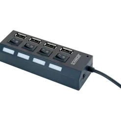 USB 2.0 HUB 4fach schwarz ^ Schwaiger Sale