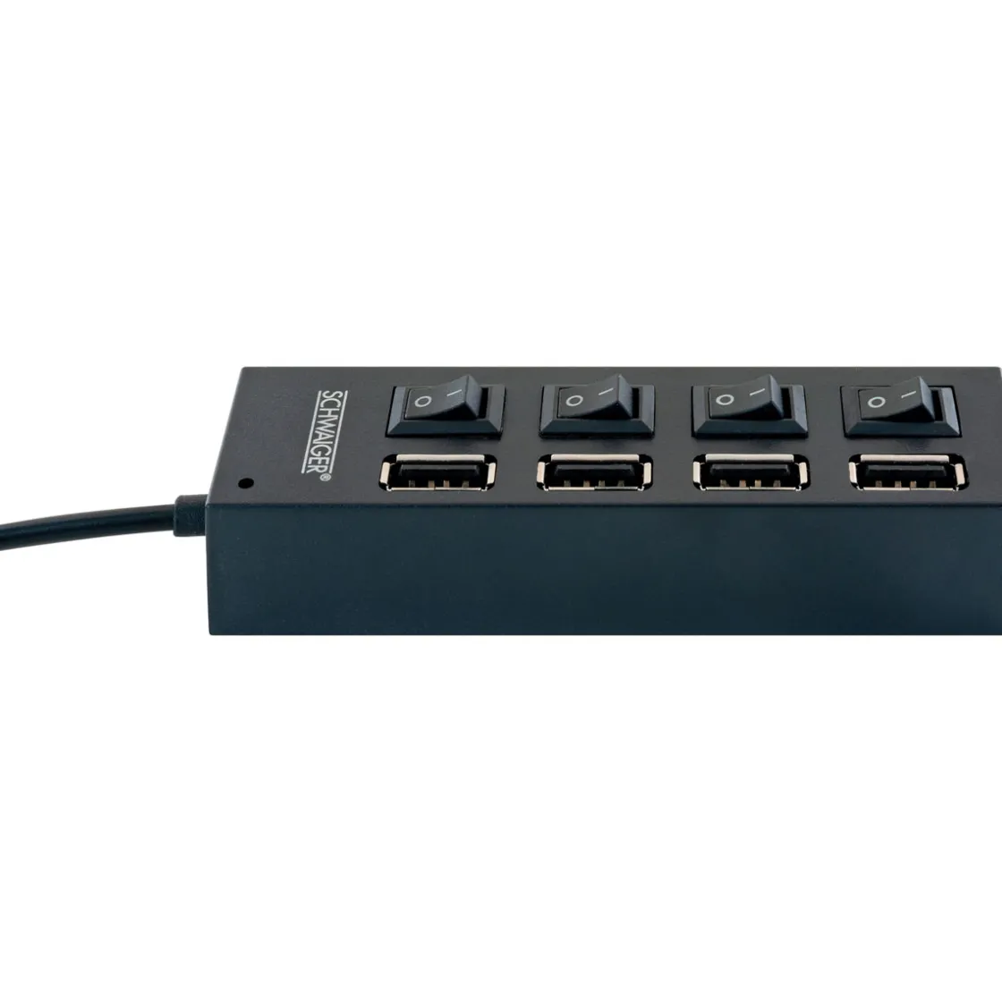 USB 2.0 HUB 4fach schwarz ^ Schwaiger Sale