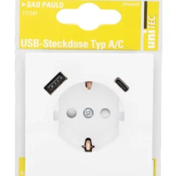 USB-Steckdose (A/C) Sao Paulo ultraweiß ^ New